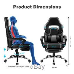 High Back Office Chair Swivel Executive Racing Gaming Computer Chair Leather