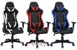 High Back PU Leather Desk Chair Home Office Executive Gaming Chair Racing Chair