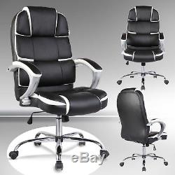 High Back Swivel Leather Executive Computer Desk Office Chair Ergonomic Black