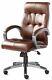 High Quality Brown Buttoned Real Soft Bonded Leather Executive Office Chair