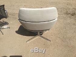Hitch Mylius hm 85h Highback Armchair In Ivory Leather and Wool