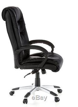 Hjh OFFICE PRESIDENT SOFT Black Leather Executive/Office Chair