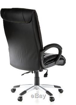 Hjh OFFICE PRESIDENT SOFT Black Leather Executive/Office Chair