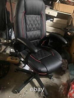 Homcom 5550-3300 PU Leather High Back Office Chair Black