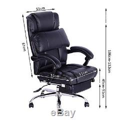 Homcom High Back Office Swivel Executive Leather Desk Chair Recliner PC #6LS