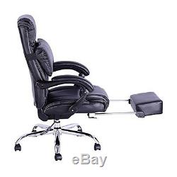 Homcom High Back Office Swivel Executive Leather Desk Chair Recliner PC #6LS