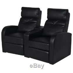 Home Cinema 2 Seater Armchair Chairs Faux Leather Recliner Office TV Couch Sofa