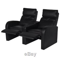 Home Cinema 2 Seater Armchair Chairs Faux Leather Recliner Office TV Couch Sofa