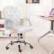 Home Office Chair Leather Computer Desk Chair With Arms For Study Or Work White