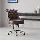 Home Office Chair Pu Leather Computer Desk Chair Swivel Armless Chair Study Work