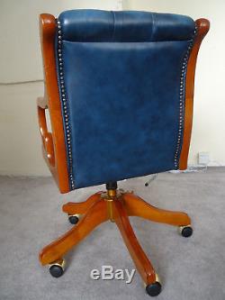 Home Office Setoffice Desk, Chesterfield Captains Chair, Chair, Cabinet, Bookcase