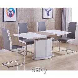 Home office Set Kitchen 4 Faux Leather Chairs and Dining Table Rectangle new