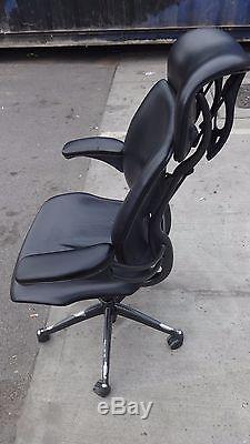 Humanscale Executive Leather Freedom High Back Chair With Head Rest
