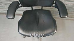 Humanscale Freedom Black Leather Ergonomic Office Chair Adjustable with Armrests