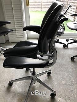 Humanscale Freedom Black Leather Executive Office Task Chair Good Condition