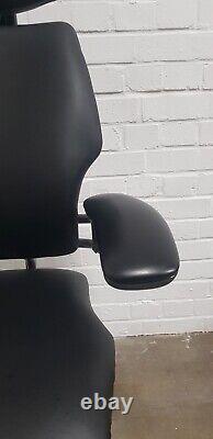 Humanscale Freedom Black Leather Headrest Task Chair Arm Home Office Posture