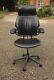 Humanscale Freedom Black Leather Office Chair Full Size Head Rest Adjustable Le8