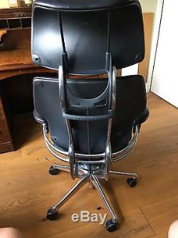 Humanscale Freedom Ergonomic Office Chair Black Leather With Headrest Rrp £999