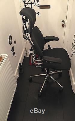 Humanscale Freedom Executive Leather Chair With Headrest with Polished Aluminium