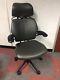 Humanscale Freedom Headrest And Coat Hanger Charcoal Leather Just Upholstered