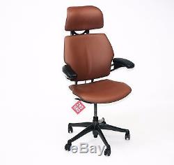 Humanscale Freedom Hi Back Chair New Brown Leather