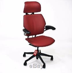 Humanscale Freedom Hi Back Chair New Burgandy Leather