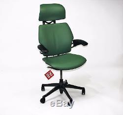 Humanscale Freedom Hi Back Chair New Green Leather