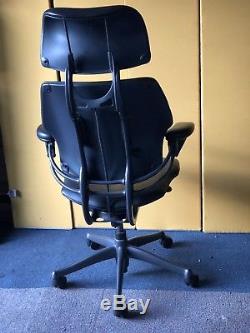 Humanscale Freedom In Original Leather Executive Chair With Headrest