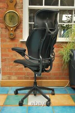 Humanscale Freedom Office Chair Black Leather Swivel Adjustable Vgc Collect/dpd