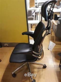Humanscale Freedom Office Chair with Headrest in Black Leather from John Lewis
