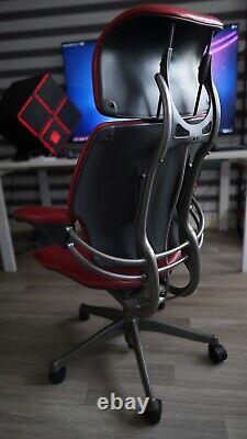 Humanscale Freedom Real Leather Ergonomic Swievel Office Chair Gaming Red