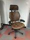 Humanscale Freedom With Headrest Antique Brown Leather Just Upholstered