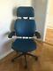 Humanscale Freedom With Headrest Blue Leather Just Upholstered