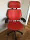 Humanscale Freedom With Headrest Red Leather Just Upholstered