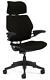 Humanscale Freedom Chair With Headrest Refurbished To Black Leather