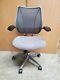 Humanscale Liberty Ergo Executive Task Office Chair Grey Suede Leather Mesh