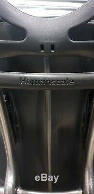 Humanscale freedom CHROME chairs high back Newly reupholstered black leather