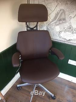 Humanscale freedom Chrome Brown Leather