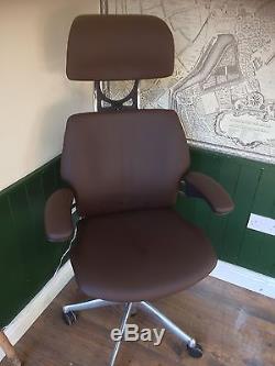 Humanscale freedom Chrome Brown Leather