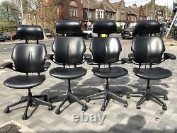 Humanscale freedom office chair with headrest in Black leather VGC 3xAvailable