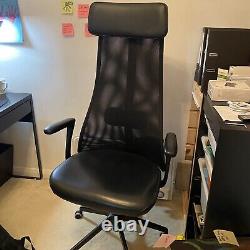 IKEA JÄRVFJÄLLET office desk Swivel Leather Chair Mesh Back Lumbar Support