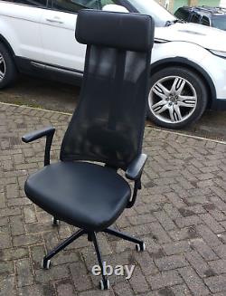 Ikea Jarvfjallet Leather Office Gaming Chair w Armrests adjust Seat, Lumbar Head