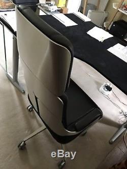 Interstuhl Silver 362S High Back Executive Chair Black Leather