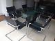 Italian Designer Matteograssi Leather Dining Office Cantilever Set Of 6 Chairs