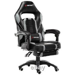 JL Comfurni Executive Gaming Racing Home Office PU Recliner Computer Desk Chair