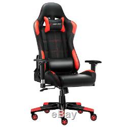 JL Comfurni Executive Leather Computer Office Chair Gaming Desk Swivel Recliner