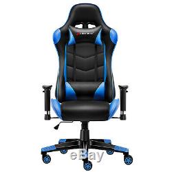 JL Comfurni Gaming Chair Adjustable Swivel Home Office Chair Recliner Leather