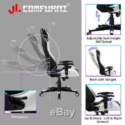 JL Comfurni Gaming Chair Recliner Swivel Home Racing Computer Desk Office Chair