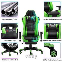 JL Comfurni Gaming Computer Home Office Chair Swivel Lift Leather Desk Chair