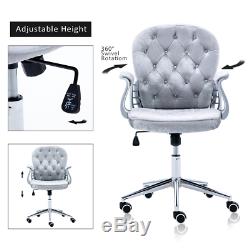 JL Comfurni Home Office Chair Swivel Adjustable Leather Computer Desk Chair
